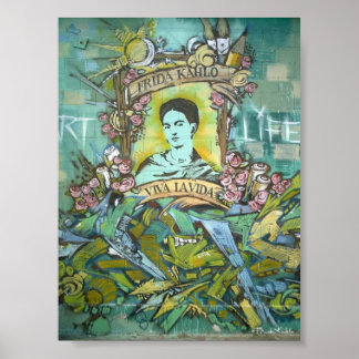 Póster Frida Kahlo Grafite