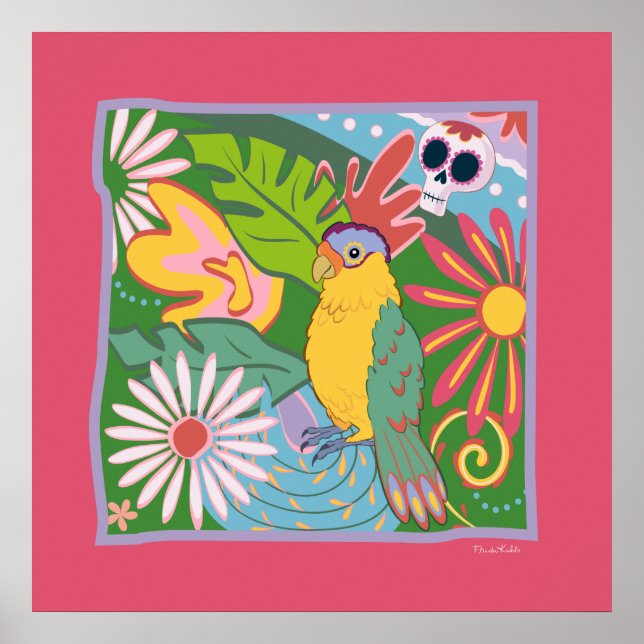 Poster Frida Kahlo Parrot Graphic (Frente)
