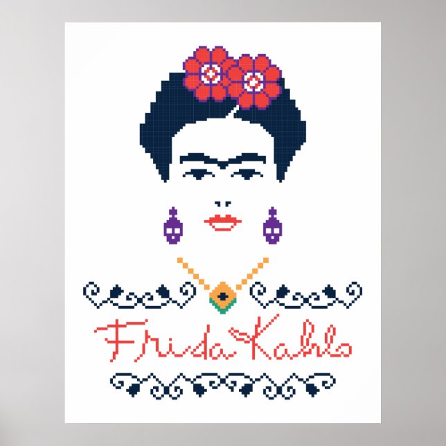 Póster Frida Kahlo | Viva México (Frente)