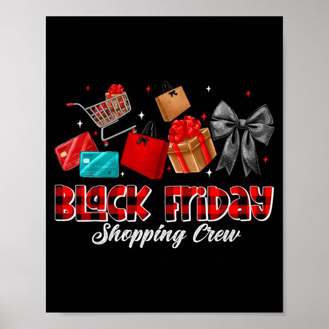 Poster Friday Shopng Squad Christmas Black Shopng Family  (Frente)
