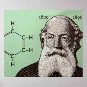 Póster Friedrich agosto Kekule