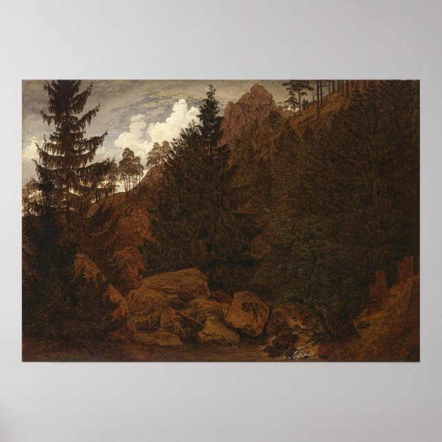 Poster Friedrich - Rock Part Nas Montanhas Harz (Frente)