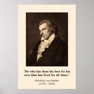 Poster Friedrich Schiller - citações em fazer seu melho