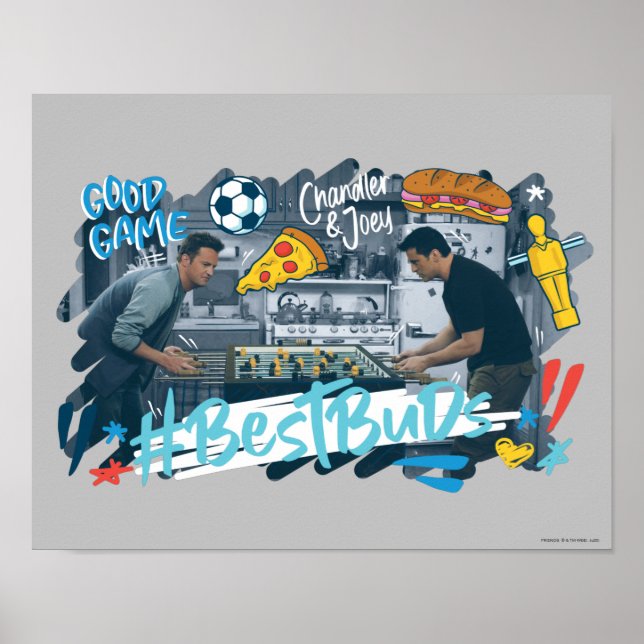 Poster FRIENDS™ | Chandler & Joey - Melhores Amigos (Frente)