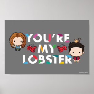 Poster FRIENDS™ Ross & Rachel Lagosta Chibi
