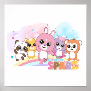 Poster Frienz animal brilhante e divertida para crianças