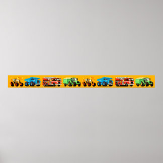 Póster Frieze, Banner do Caminhão de Construção do Giant 