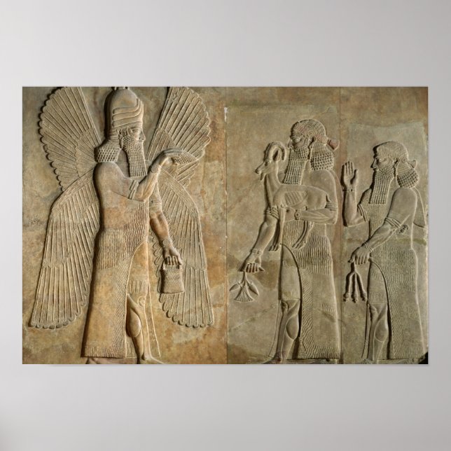 Poster Frieze representando um espírito alado (Frente)