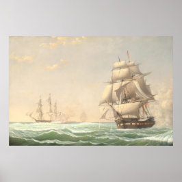 Poster Frigate Presidente, Fitz Henry Lane Fine Art Poste
