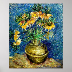 Poster Frigoríficas Imperiais em Cobre Vase- Van Gogh Art
