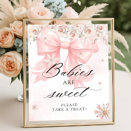 Poster Frio fora do inverno Os bebês de Arco rosa são doc