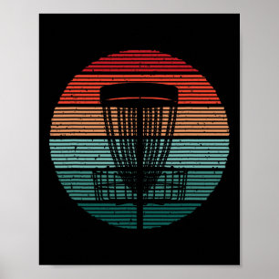 Poster Frisbees de Golfe de Disco Vintage para Mulheres e