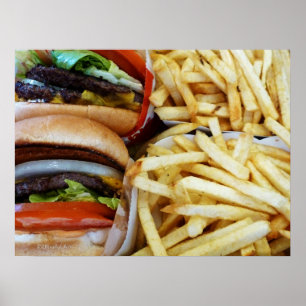 Póster Fritadas dos hamburgueres n