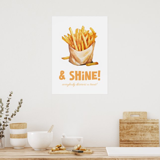 Poster Fritas e brilho (Cozinha)