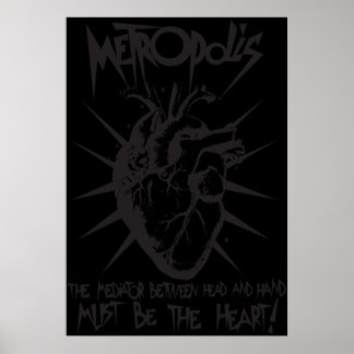 Poster Fritz Langs Metropolis O Mediador Entre Mãos