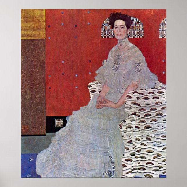 Póster Fritza Reidler Klimt por Gustav Klimt (Frente)
