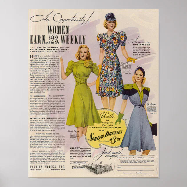 Preços baixos em Vestidos Vintage década de 1940 100% Lã para