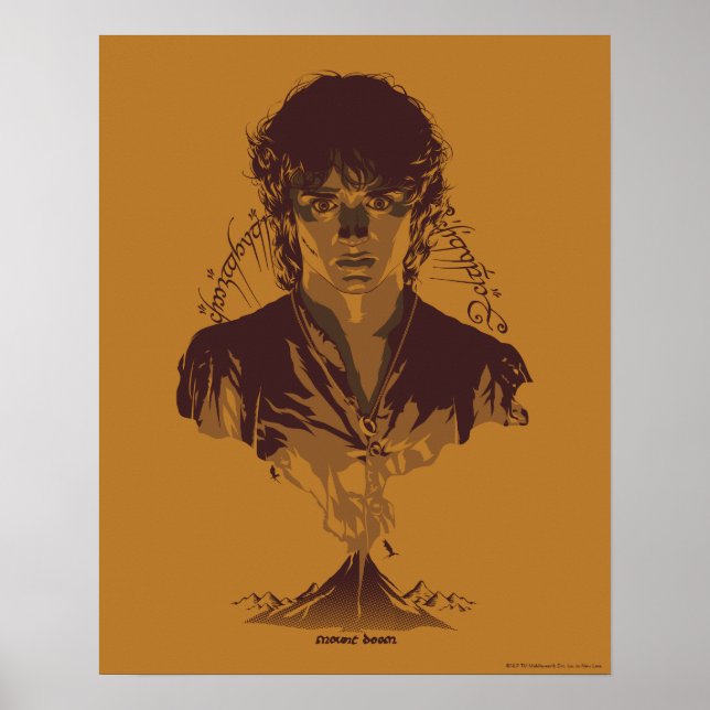 Poster FRODO™ MOUNT DOOM™ Tengwar Inscription Graphic (Frente)