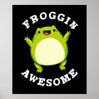 Froggin Incrível Sapo Engraçado Pun Dark BG