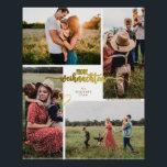 Póster Frohe Weihnachten German Christmas 4 Photo Collage<br><div class="desc">A melhor maneira de espalhar a alegria de Natal é cantar alto para todos ouvirem! Este Cartão de Colagem de Fotos da Família Festiva Alemã "Frohe Weihnachten", de Natal, apresenta lindas fontes alegres e as suas fotografias favoritas da Sessão de Fotos da Família de Natal. Este Cartões de foto de...</div>