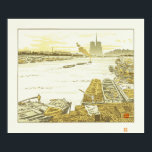 Poster From the Pont d'Austerlitz<br><div class="desc">French lithographs of the Eiffel Tower and its environs,  in the style of Japanese woodblock prints.</div>