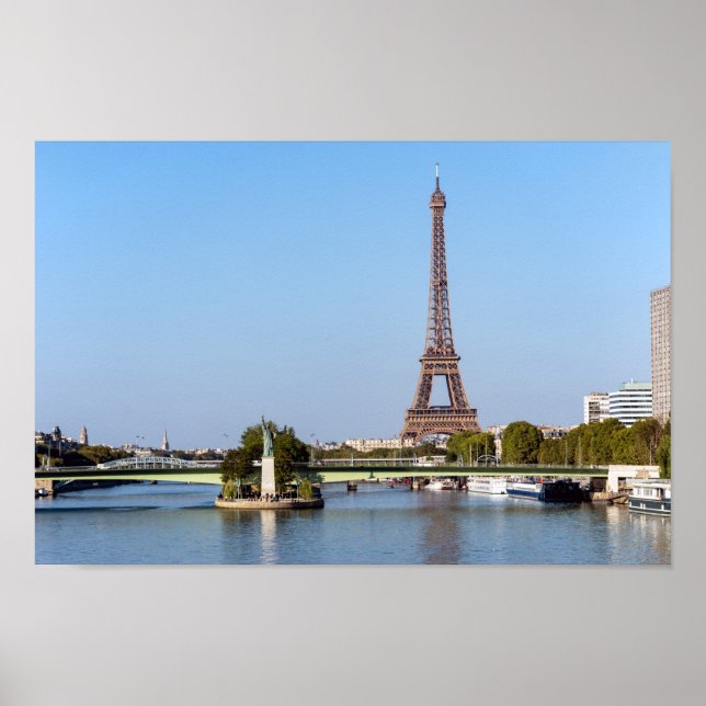 Poster Front de Seine e Eiffel tower - Paris, França (Frente)