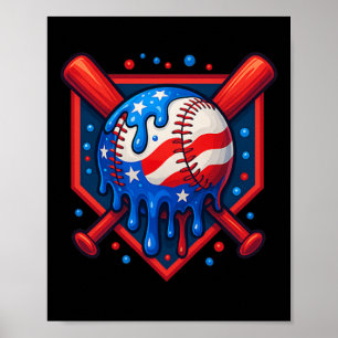 Poster (frontal e traseira) Sorvete De Beisebol 4 De Ju
