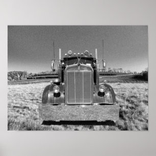 Poster Frontal retro de Kenworth (edite #1)