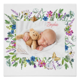 Póster Fronteira de Flor Silvestre Foto