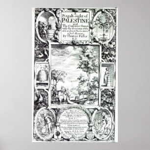 Póster Frontispício 'a uma Pisgah-vista de Palestine