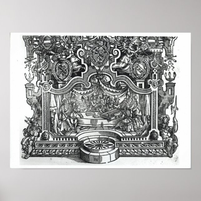 Póster Frontispício das Messes por Roland de Lassus (Frente)