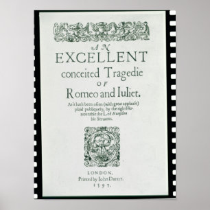 Poster Frontispício 'de Romeo e de Juliet