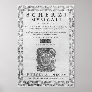 Póster Frontispício 'dos Scherzi Musicali