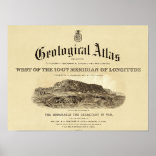 Póster Frontispício Geological do atlas