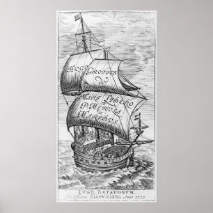 Poster Frontispiece a "De Mari Libero", por Hugo Grotius