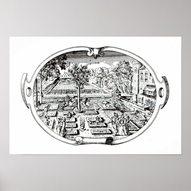 Póster Frontispiece, do "The Herball", de John Gerard ( (Frente)