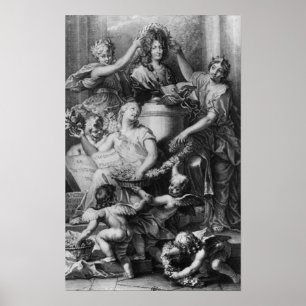 Poster Frontispiece 'French Academy Dictionary'