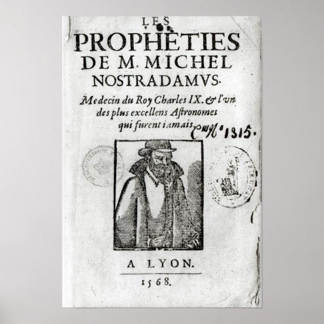 Póster Frontispiece para "Les Propheties de M. Michel (Frente)