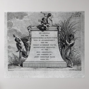 Poster Frontispiece para seis sonatas por John