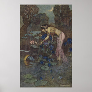 Poster Frontispiece Sita finds Rama among the Lotus