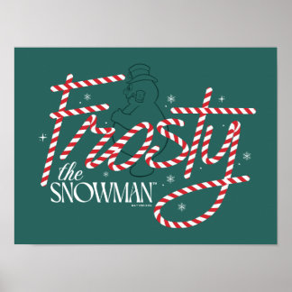Poster Frosty the Snowman Candy Cane Logo