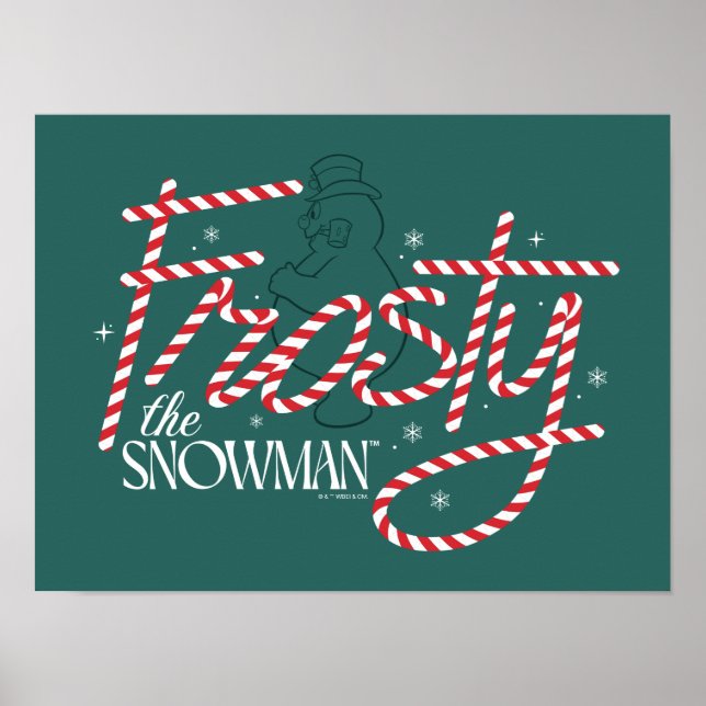 Poster Frosty the Snowman Candy Cane Logo (Frente)