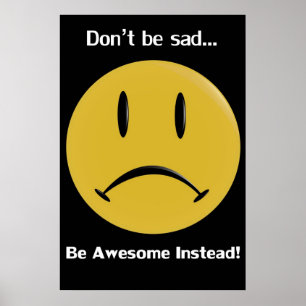 Póster Frowny amarelo