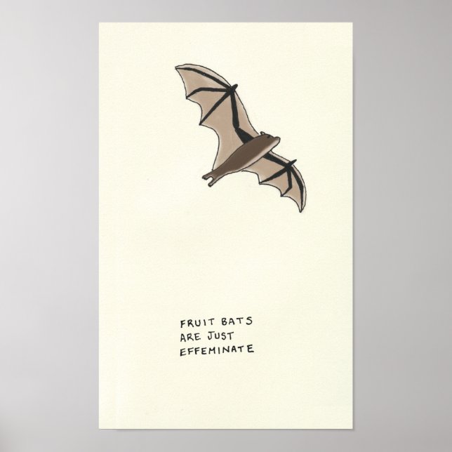 Poster fruit bat trivia (Frente)
