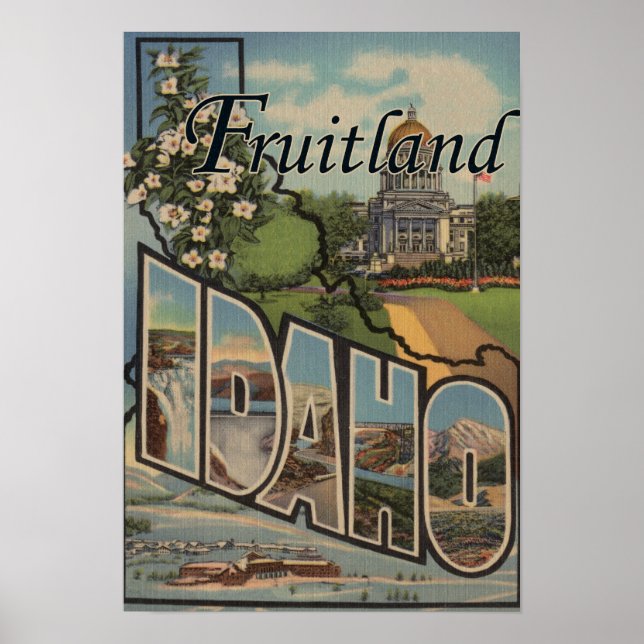 Póster Fruitland, Idaho - Cenas com Letras Grandes (Frente)