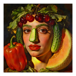 Póster Fruits of Expression – A Surreal Portrait