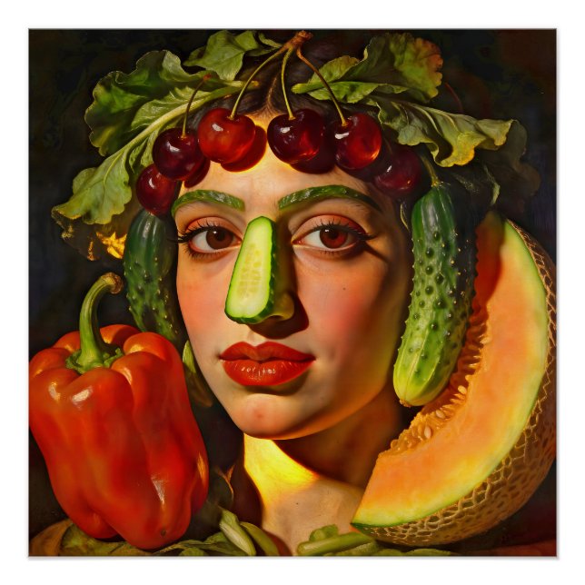 Póster Fruits of Expression – A Surreal Portrait (Frente)