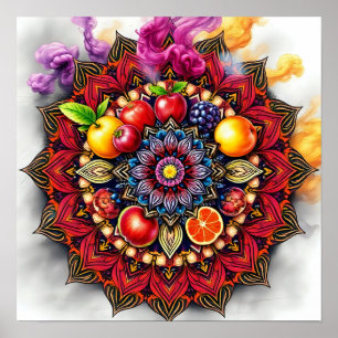 Poster Fruity mandala