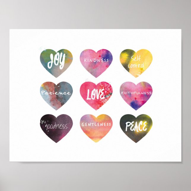 Poster Fruta da Arte da Parede da Escritura de Espírito (Frente)