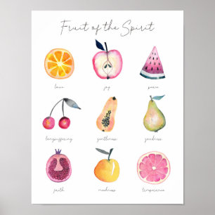 Poster Fruta da Arte da Parede Espiritual Decor cristão